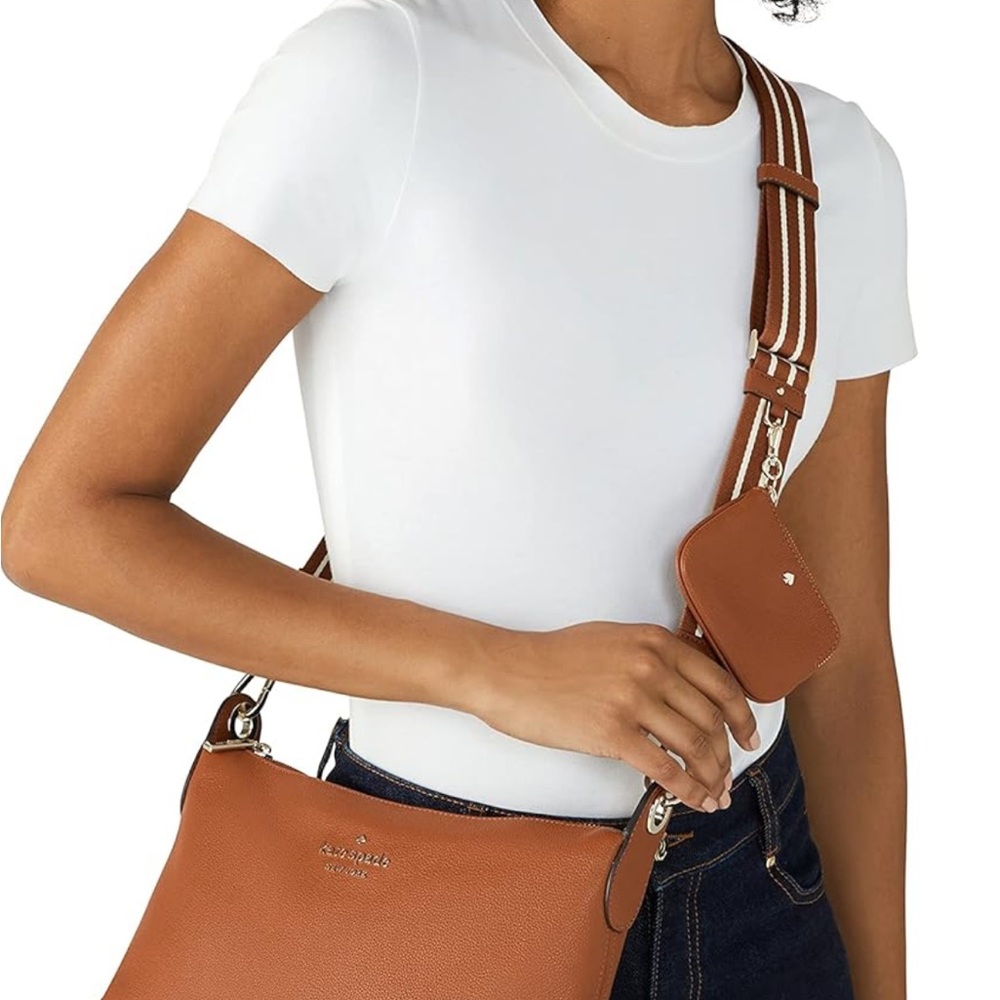 Kate Spade Rosie Crossbody Bag- Warm Beige/Gingerbread - Picture 3 of 11
